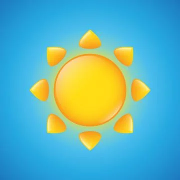 Sun vector icon Stock Illustration