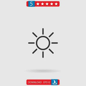 Sun vector icon Stock Illustration