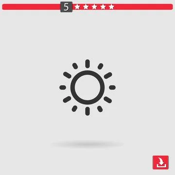 Sun vector icon Stock Illustration