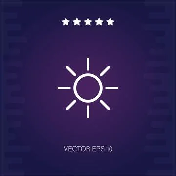Sun vector icon Stock Illustration