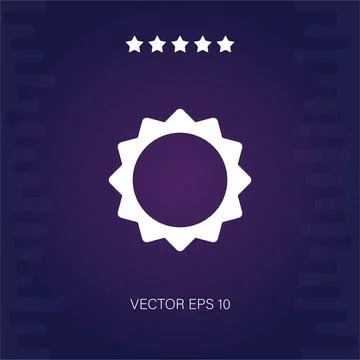 Sun vector icon Illustrazione stock