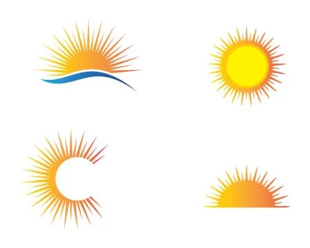 Sun vector icon illustration Stock Illustration