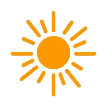 Sun vector icon logo Stock Illustration