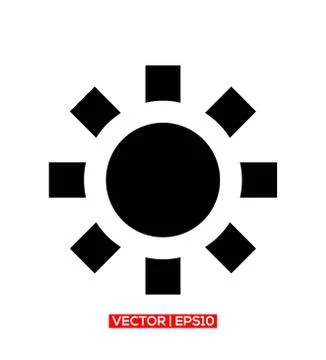 Sun vector icon logo or illustration Stock Illustration
