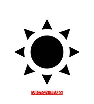 Sun vector icon logo or illustration Stock Illustration