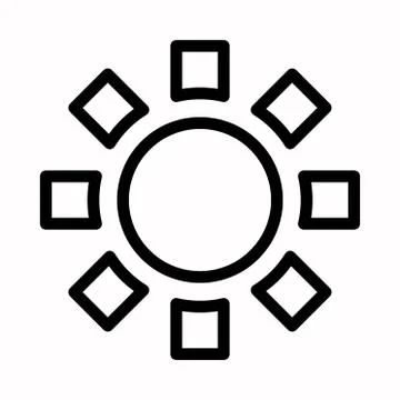 Sun vector icon logo or illustration Stock Illustration