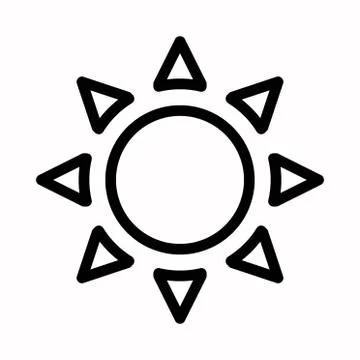 Sun vector icon logo or illustration Stock Illustration