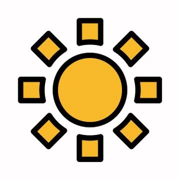 Sun vector icon logo or illustration Stock Illustration