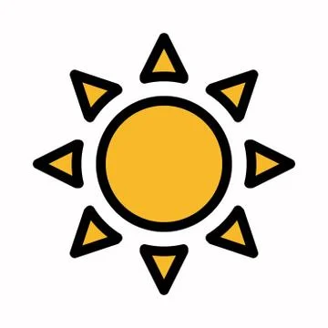 Sun vector icon logo or illustration Stock Illustration