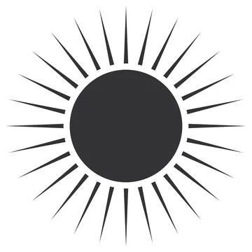Sun Vector Icon With Radiant Rays for Design Use 库存插图