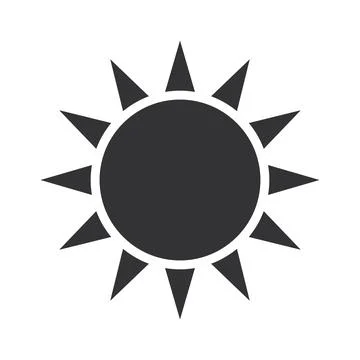Sun Vector Icon Representing Brightness and Warmth Illustrazione stock