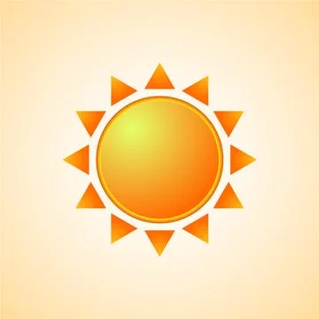 Sun vector icon. Sunlight symbol. Abstract symbol sun Stock Illustration
