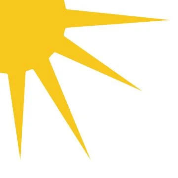 Sun vector icon for web design in a flat style Stock Illustration