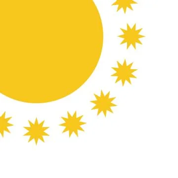 Sun vector icon for web design in a flat style Stock Illustration