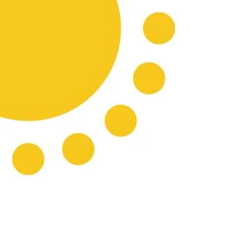 Sun vector icon for web design in a flat style Stock Illustration