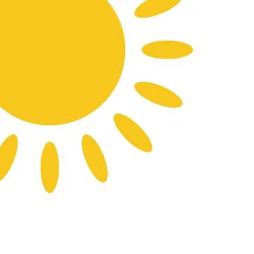 Sun vector icon for web design in a flat style Stock Illustration