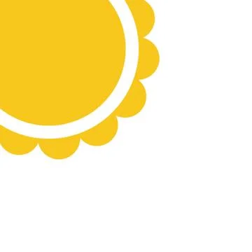 Sun vector icon for web design in a flat style Stock Illustration