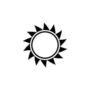 Sun vector icon on white background. Stock Illustration