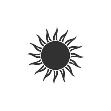 Sun Vector illustration Icon Logo Template design. Hot summer icon. Stock vec Stock Illustration