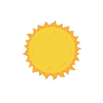 Sun. Vector illustration on white isolated background Stock Illustration