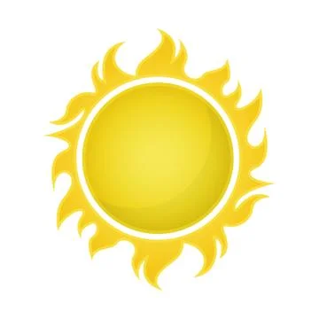 Sun Vector isolated summer icon design Stock Illustration