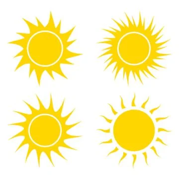 Sun vector symbol icon design. illustration isolated on white background Stock Illustration
