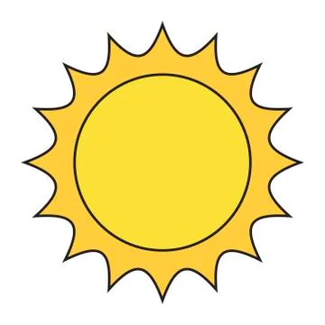 Sun vector symbol icon design. Beautiful illustration isolated on white bac.. Stock Illustration