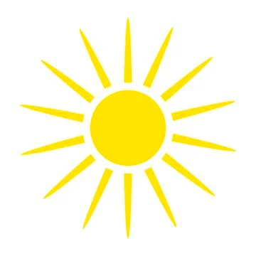 Sun vector symbol icon design. Beautiful illustration isolated on white bac.. Stock Illustration