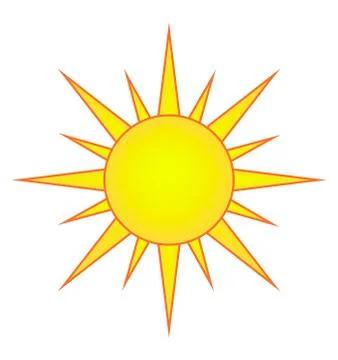 Sun vector symbol icon design. Beautiful illustration isolated on white bac.. Stock Illustration