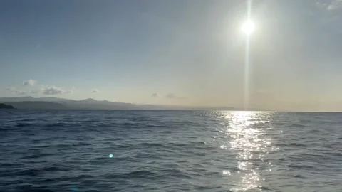 Sun view in the ocean Stock Footage 237972447