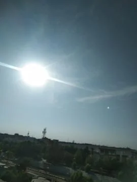 The sun view with sunlight Stock Photos