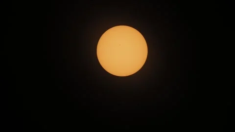 Sun viewed through telescope with dark background. Stock Footage 332034022