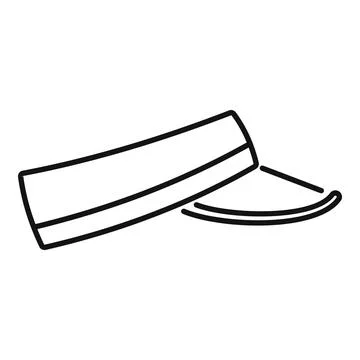 Sun visor cap icon showing empty space under brim 스톡 일러스트