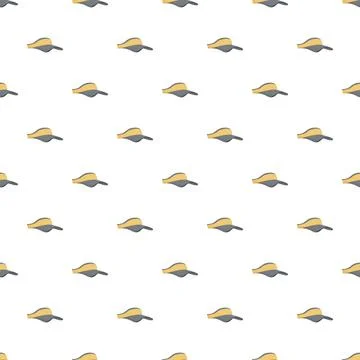 Sun visor hat protection pattern for summer sports Stock Illustration