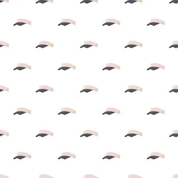 Sun visor hats seamless pattern on white background Stock Illustration