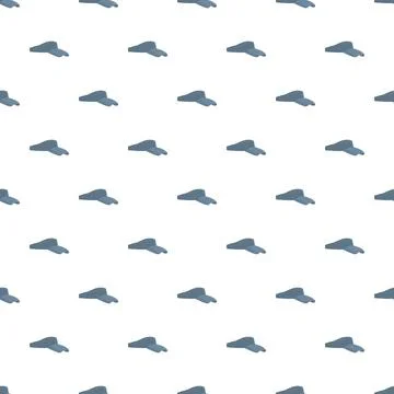 Sun visor headwear pattern repeating on white background Stock Illustration