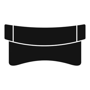 Sun visor protecting from sunlight icon simple style Stock Illustration