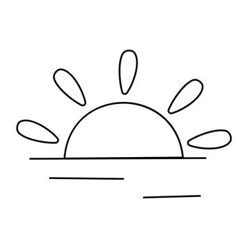 Sun warm shine summer clouds icon element Stock Illustration