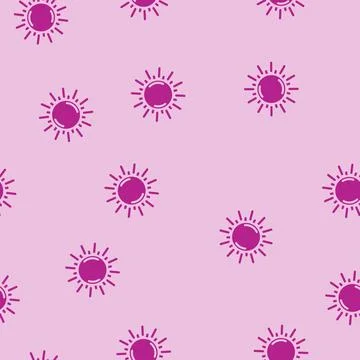 Sun warm summer sunlight glyph vector seamless pattern Stock Illustration
