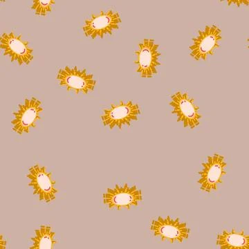 Sun warm summer sunlight isometric icon seamless pattern 스톡 일러스트