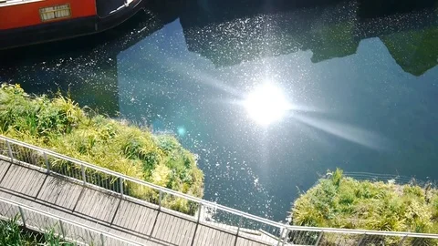 Sun on water Stock Footage 112695677