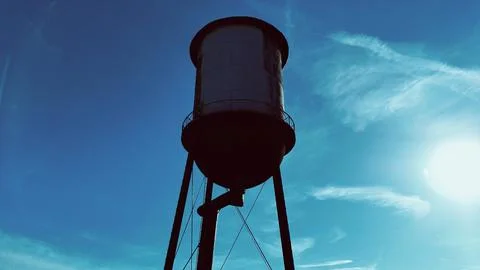 The Sun - Water Tower Stockfoto's