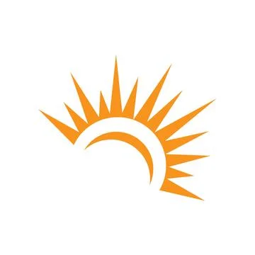 Sun Wave Logo Template vector symbol Stock Illustration