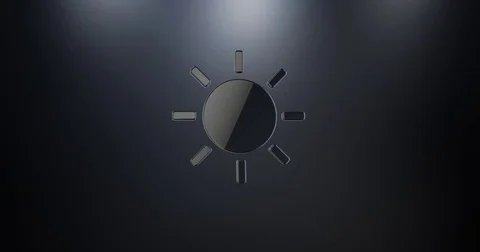 Sun Weather Black 3d Icon Stock Footage 75861007