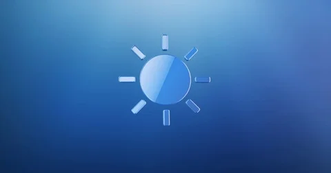 Sun Weather Blue 3d Icon Stock Footage 75861070