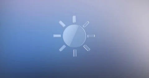 Sun Weather Glass 3d Icon Stock Footage 77242578