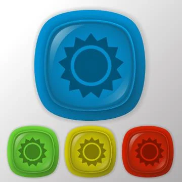 Sun.  the weather icon Illustrazione stock