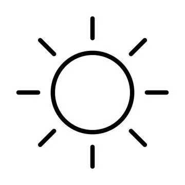 Sun weather icon Stock Illustration