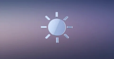 Sun Weather Silver 3d Icon Stock Footage 75861155