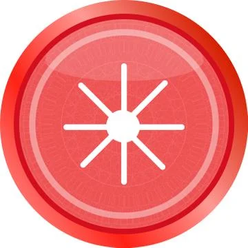 Sun web icon on round button collection isolated on white Stock Illustration